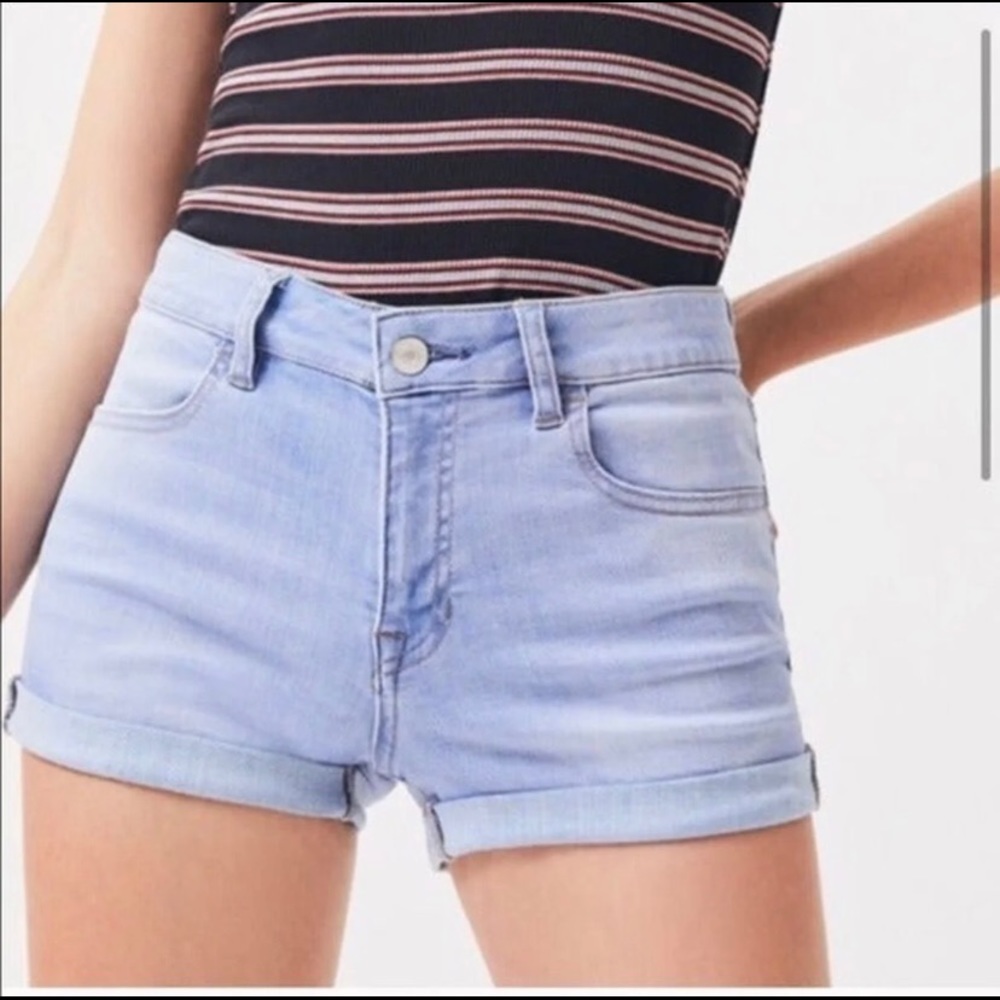 Pacsun Super Stretch Shortie Shorts Blue 27